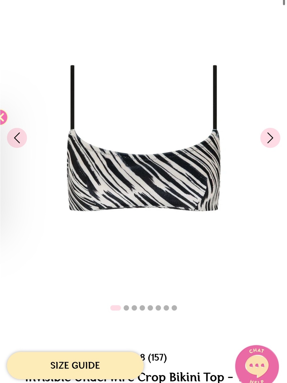 Kulani Kinis Black & White Striped Tie-Side Bikini Bottom with Bead Accents